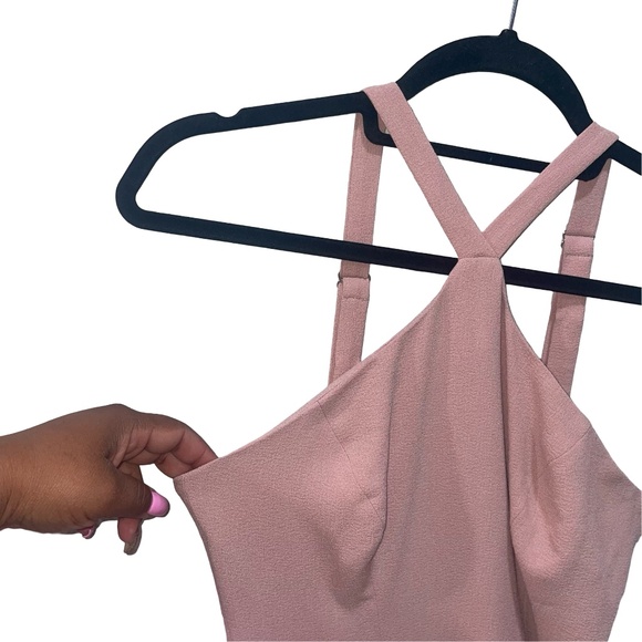 Dress the Population  Tessa Spaghetti Strap Halter Mermaid Fitted Dress - Picture 5 of 13